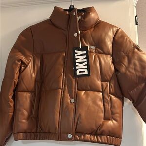 DKNY Brown Puffer Jacket
